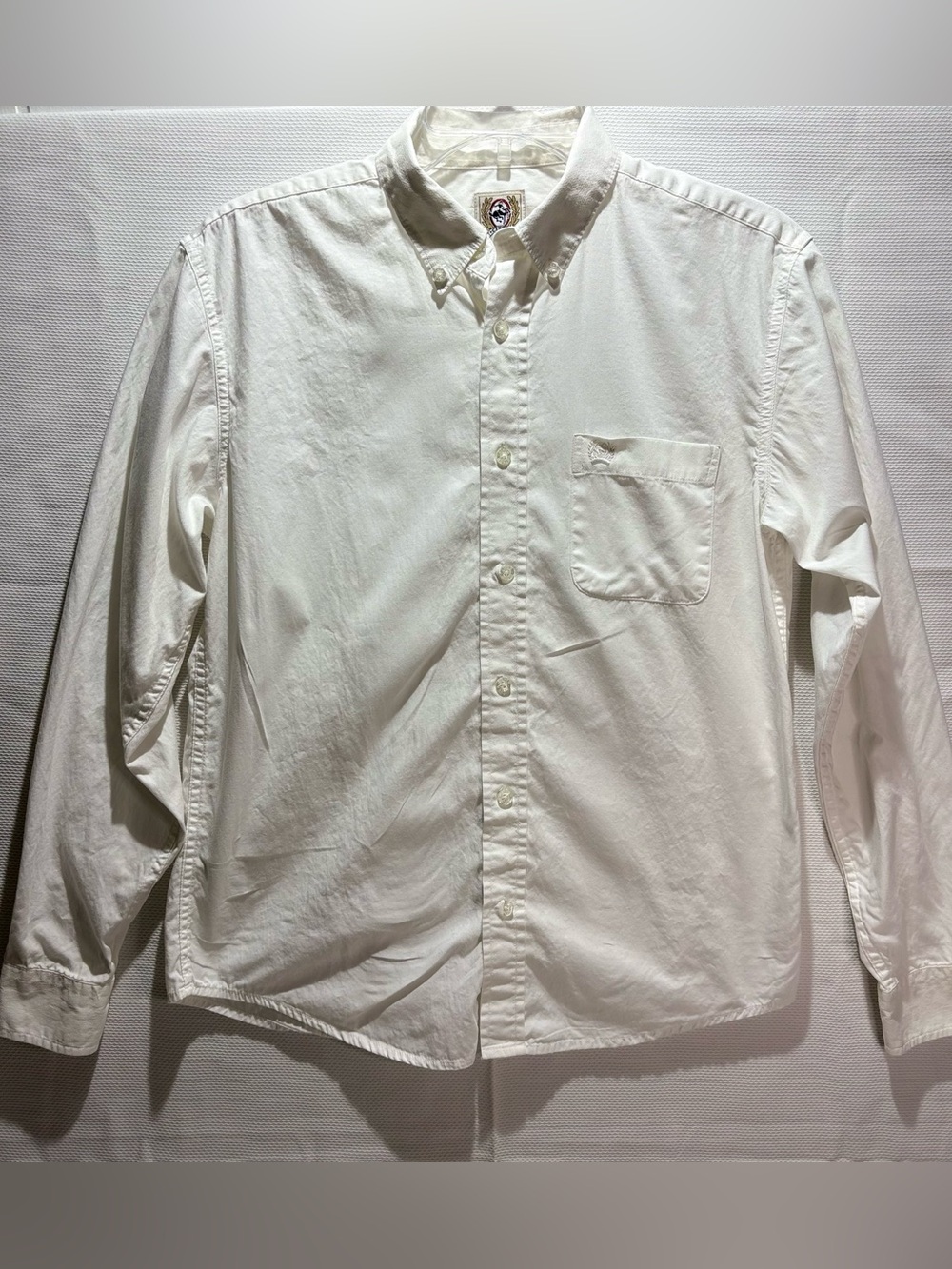 Cinch White Long-Sleeve Button-Down Shirt with Chest Pocket